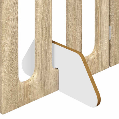 Folding Pet Fence 2 pcs Sonoma Oak 100.5 x 38 x 70 cm