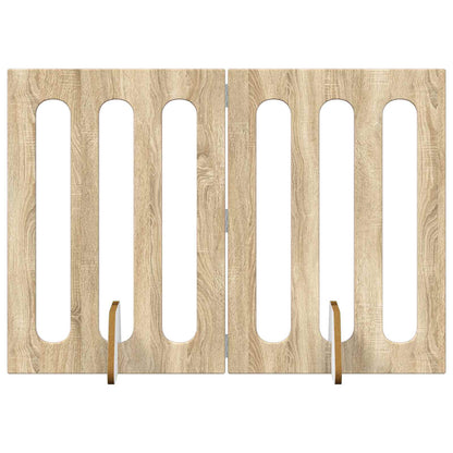 Folding Pet Fence 2 pcs Sonoma Oak 100.5 x 38 x 70 cm