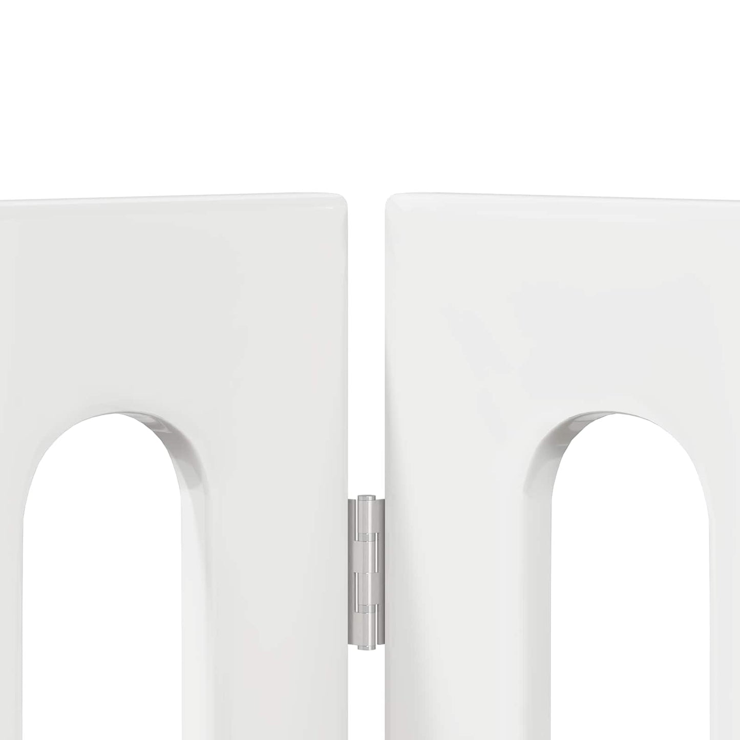 Folding Pet Fence 2 pcs High Gloss White 100.5 x 38 x 70 cm