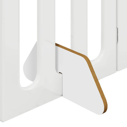 Folding Pet Fence 2 pcs High Gloss White 100.5 x 38 x 70 cm