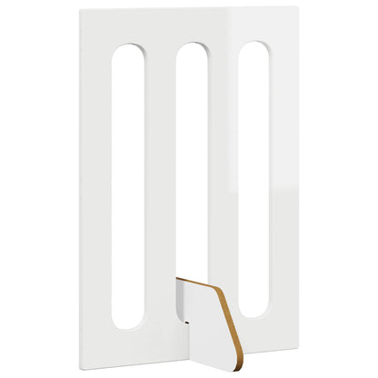 Folding Pet Fence 2 pcs High Gloss White 100.5 x 38 x 70 cm