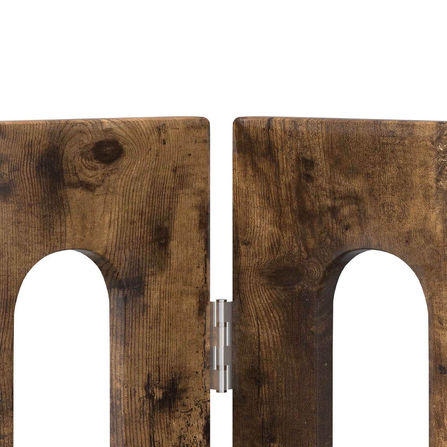 Folding Pet Fence 2 pcs Smoked Oak 100.5 x 38 x 70 cm