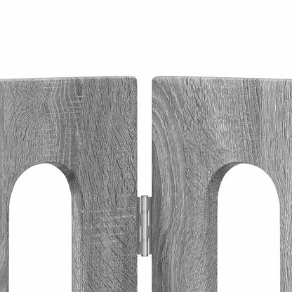 Folding Pet Fence 2 pcs Grey Sonoma 100.5 x 38 x 70 cm