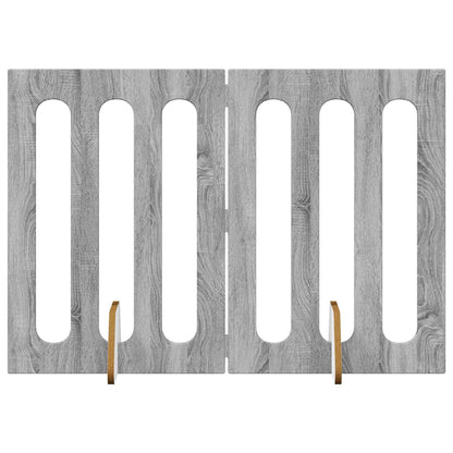Folding Pet Fence 2 pcs Grey Sonoma 100.5 x 38 x 70 cm