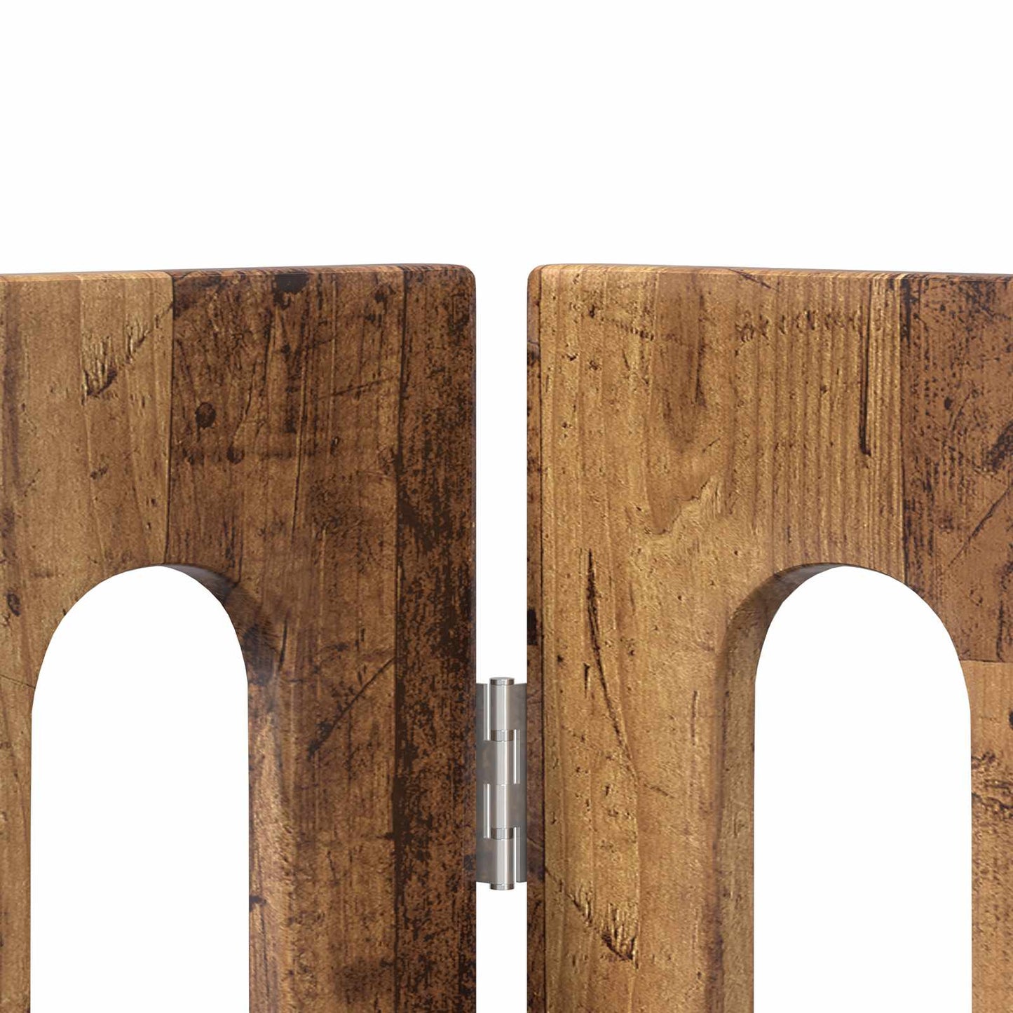 Folding Pet Fence 4 pcs Oak Wood 201 x 38 x 70 cm