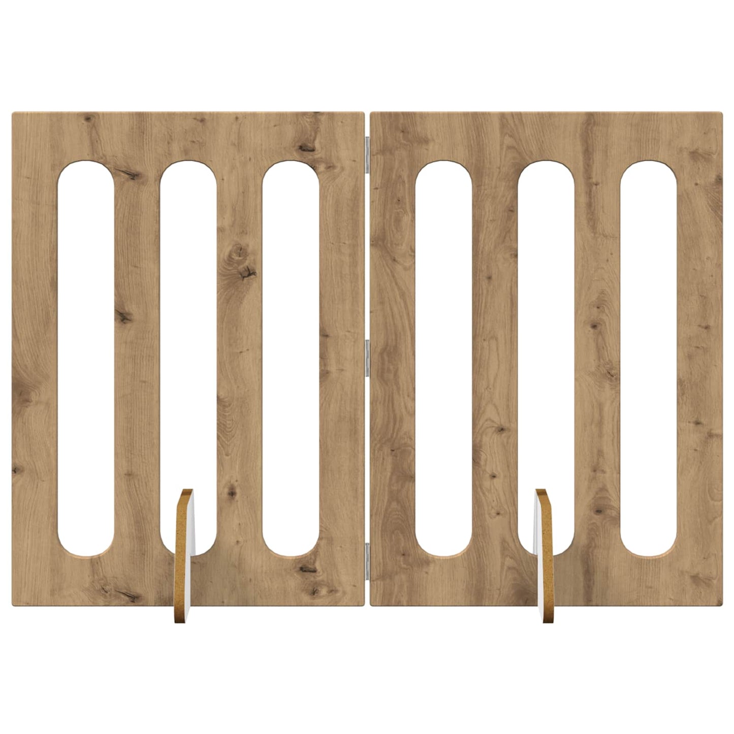 Folding Pet Fence 2 pcs Artisan Oak 100.5 x 38 x 70 cm