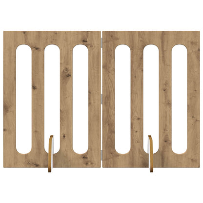Folding Pet Fence 2 pcs Artisan Oak 100.5 x 38 x 70 cm