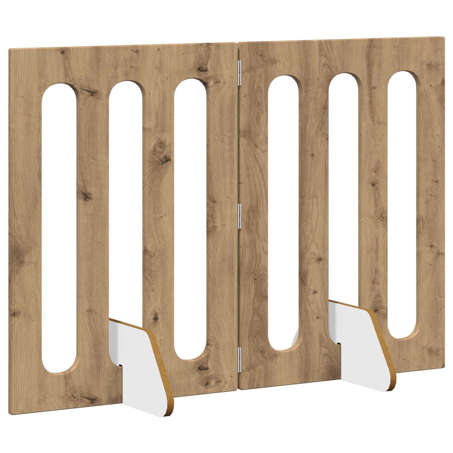 Folding Pet Fence 2 pcs Artisan Oak 100.5 x 38 x 70 cm