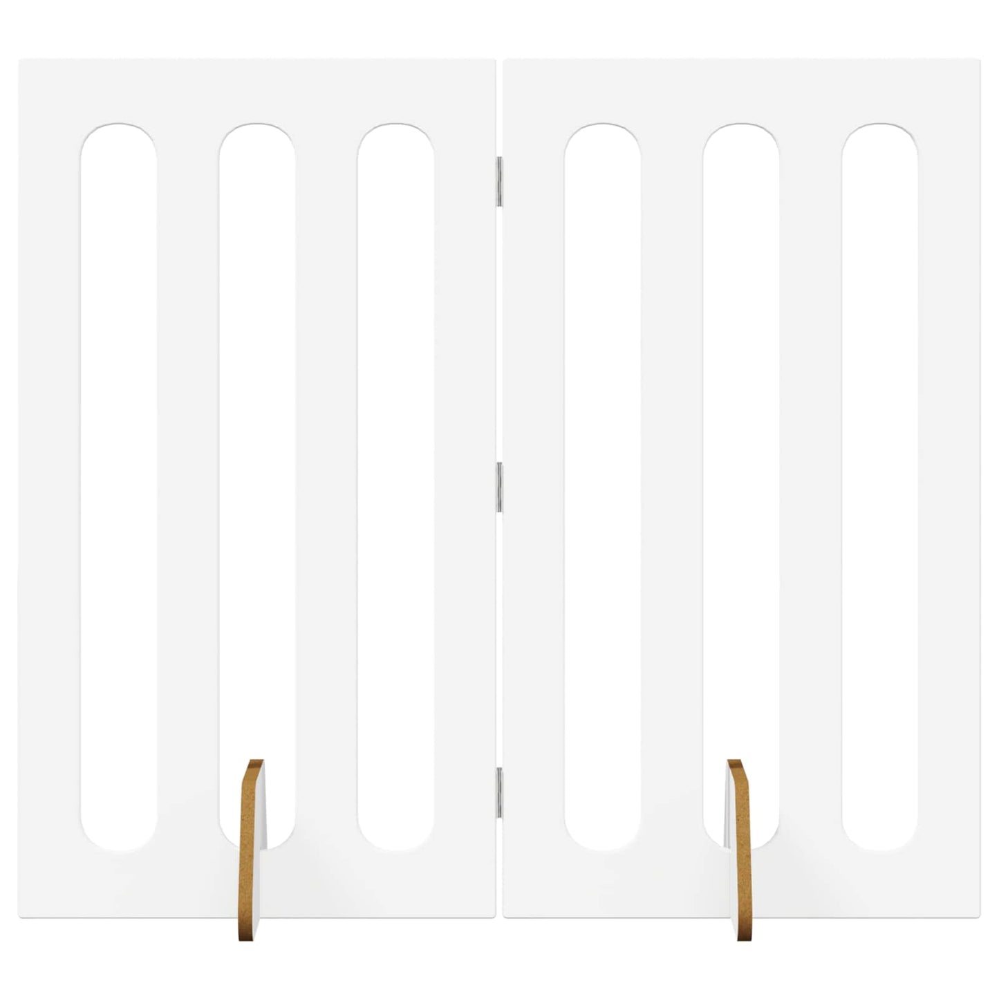 Folding Pet Fence 2 pcs White 100.5 x 38 x 90 cm