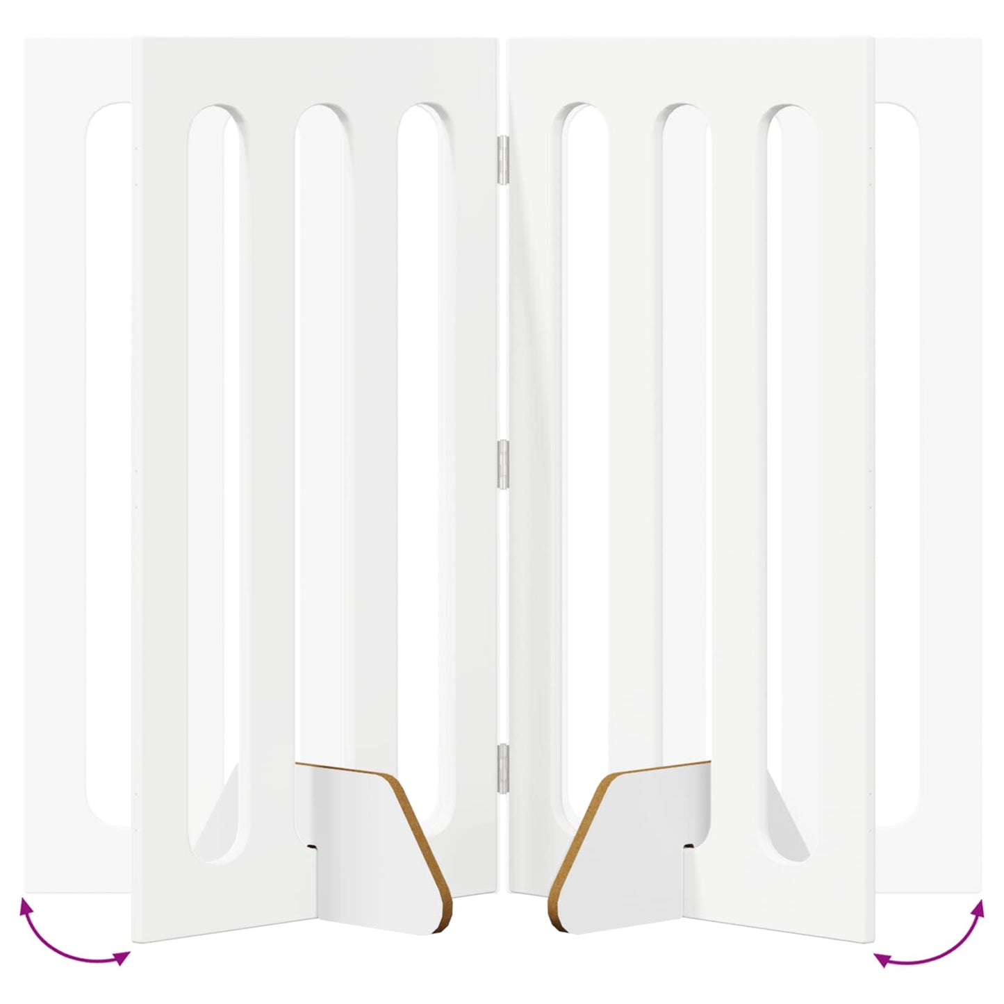 Folding Pet Fence 2 pcs White 100.5 x 38 x 90 cm