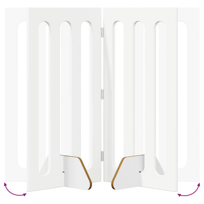 Folding Pet Fence 2 pcs White 100.5 x 38 x 90 cm