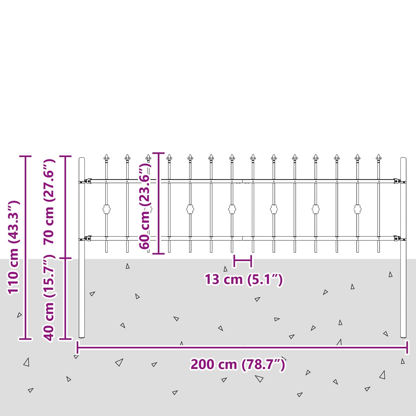 Spike Fence Asten Black