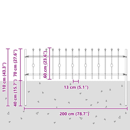 Spike Fence Asten Black