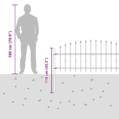 Spike Fence Asten Black