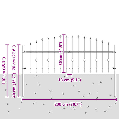 Spike Fence Asten Black