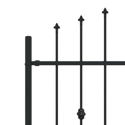 Spike Fence Asten Black 200 x 130 cm Powder-Coated Steel