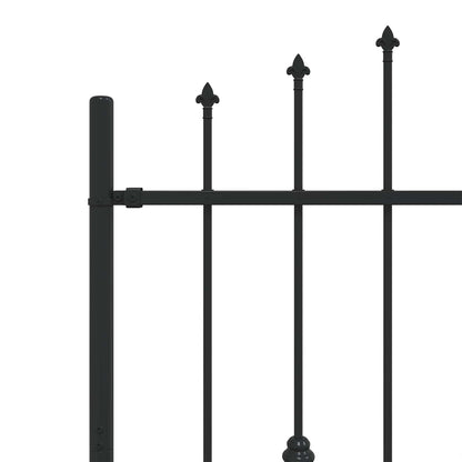 Spike Fence Asten Black 200 x 150 cm Powder-Coated Steel