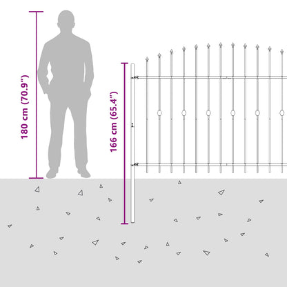 Spike Fence Asten Black