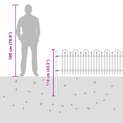 Spike Arch Fence DRONTEN Black