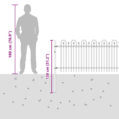 Spike Arch Fence DRONTEN Black
