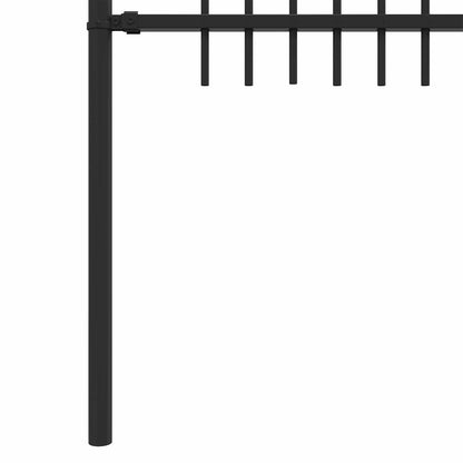 Spike Arch Fence Black 200 x 166 cm Powder-Coated Steel