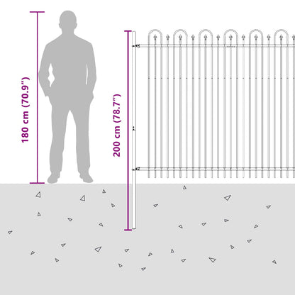 Spike Arch Fence DRONTEN Black