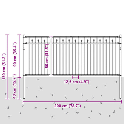 Spike Fence BAARLO Black