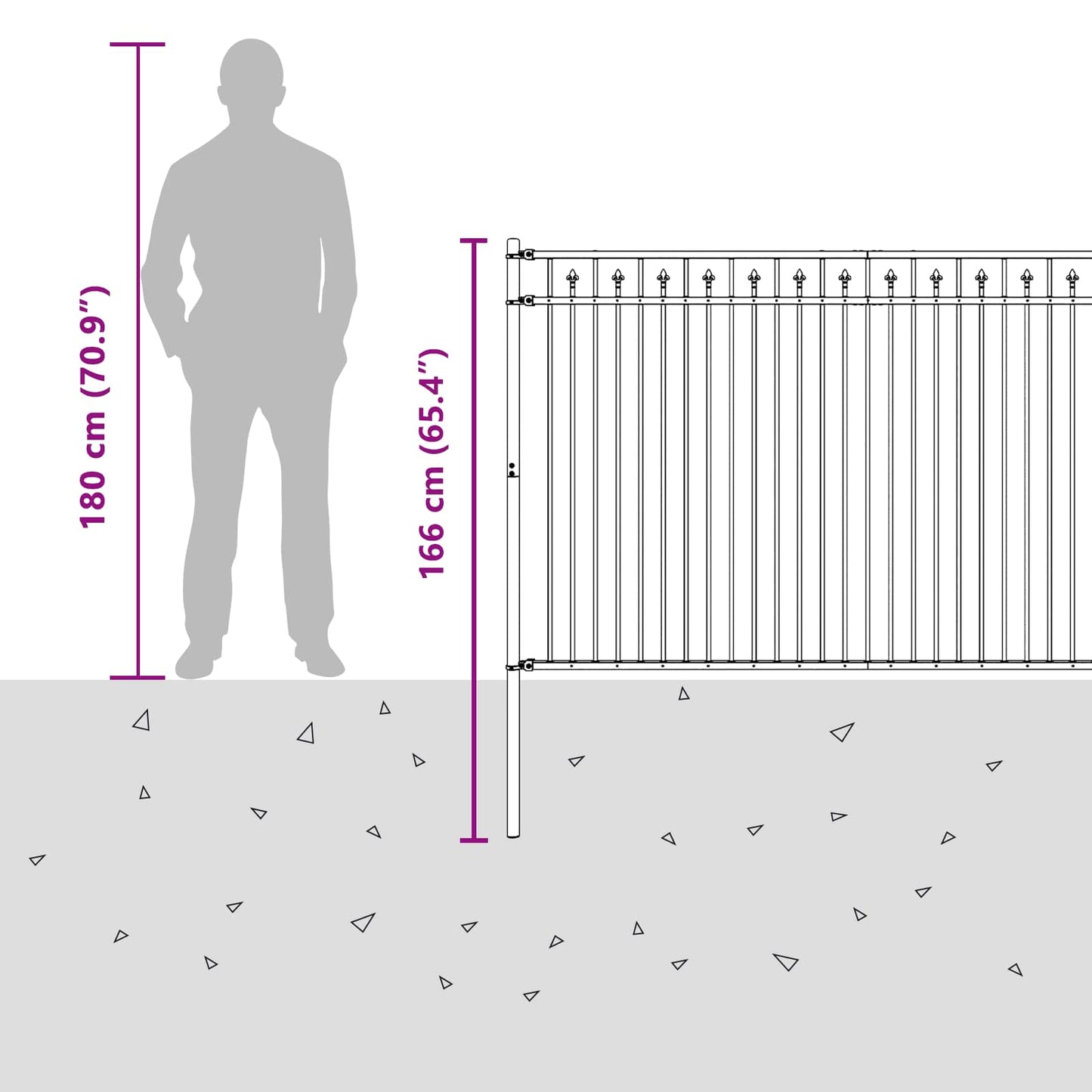 Spike Fence BAARLO Black