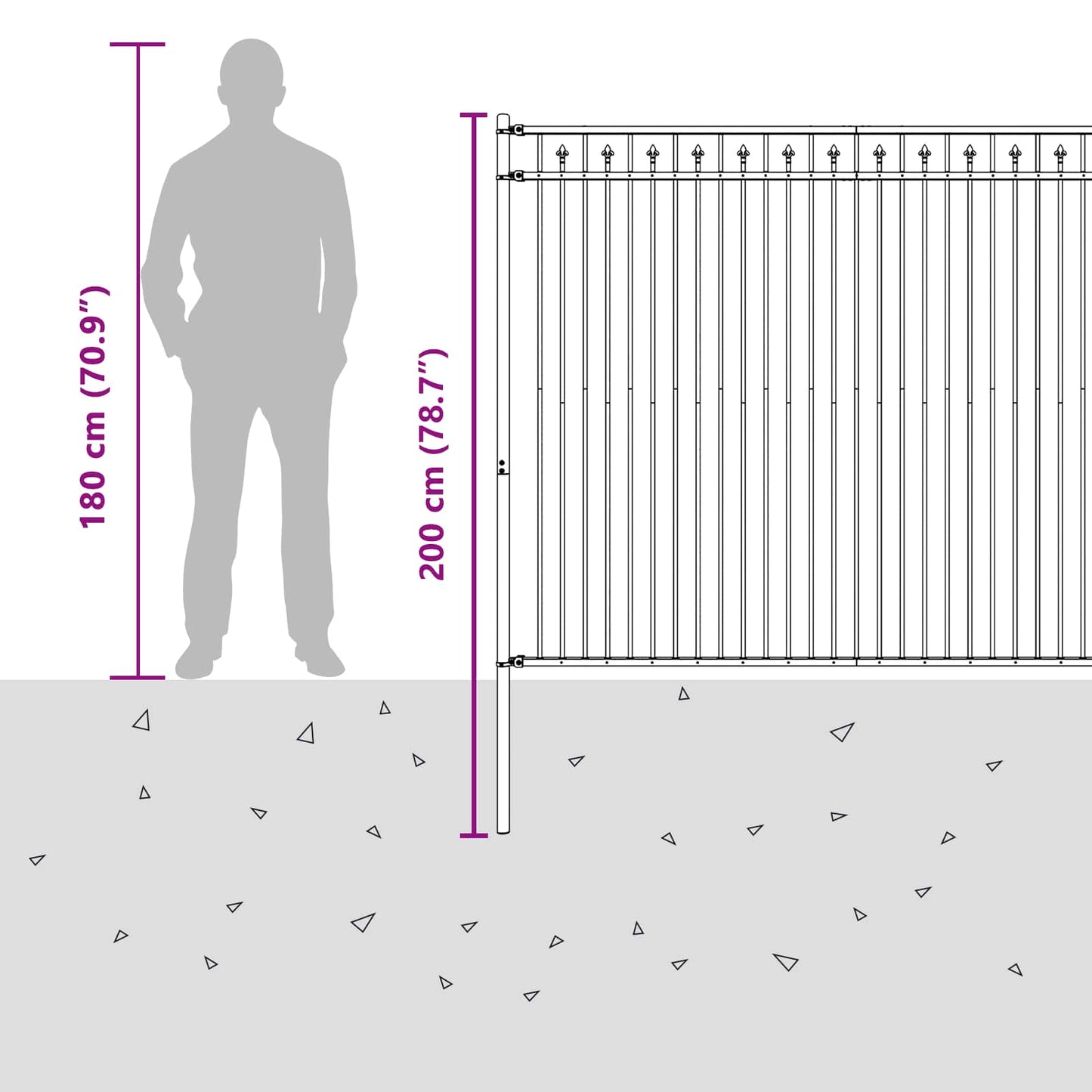 Spike Fence BAARLO Black