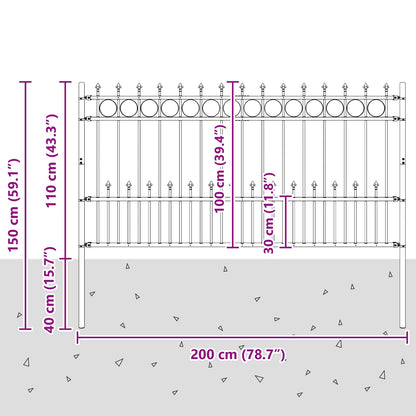 Spike Ring Fence HORST Black