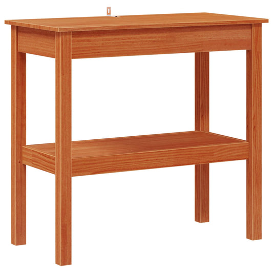 Console Table Wax Brown 80 x 40 x 75 cm Solid Pine Wood