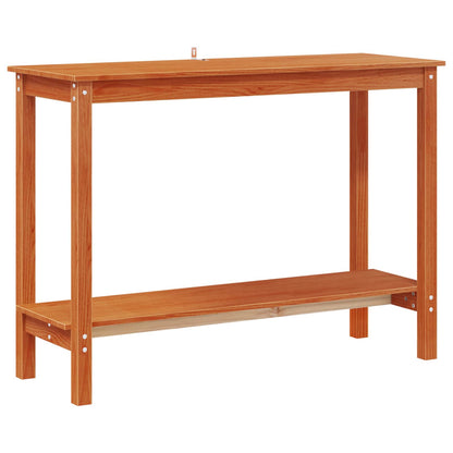 Console Table Wax Brown 110 x 40 x 80 cm Solid Pine Wood