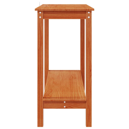 Console Table Wax Brown 110 x 40 x 80 cm Solid Pine Wood