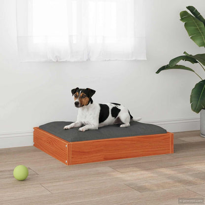 Dog Bed Wax Brown 51.5 x 44 x 9 cm Solid Pine Wood