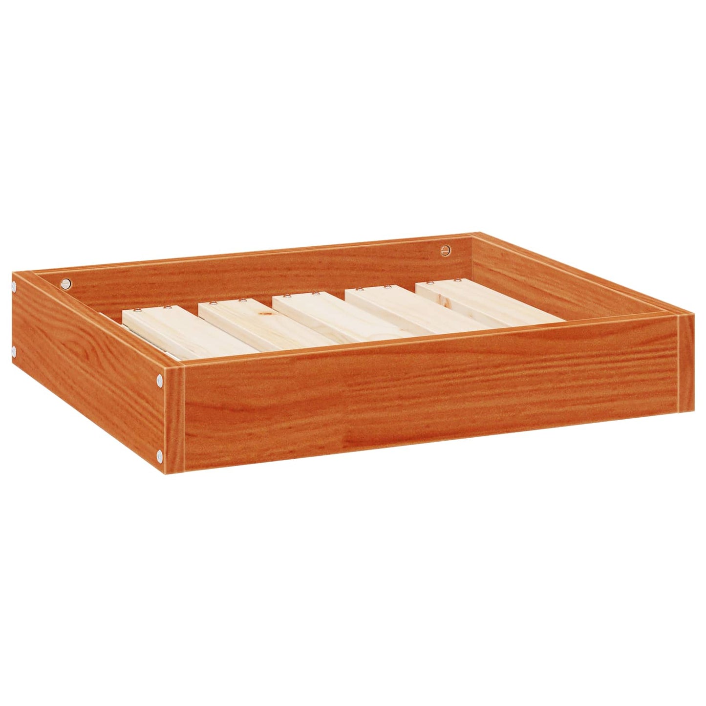 Dog Bed Wax Brown 51.5 x 44 x 9 cm Solid Pine Wood