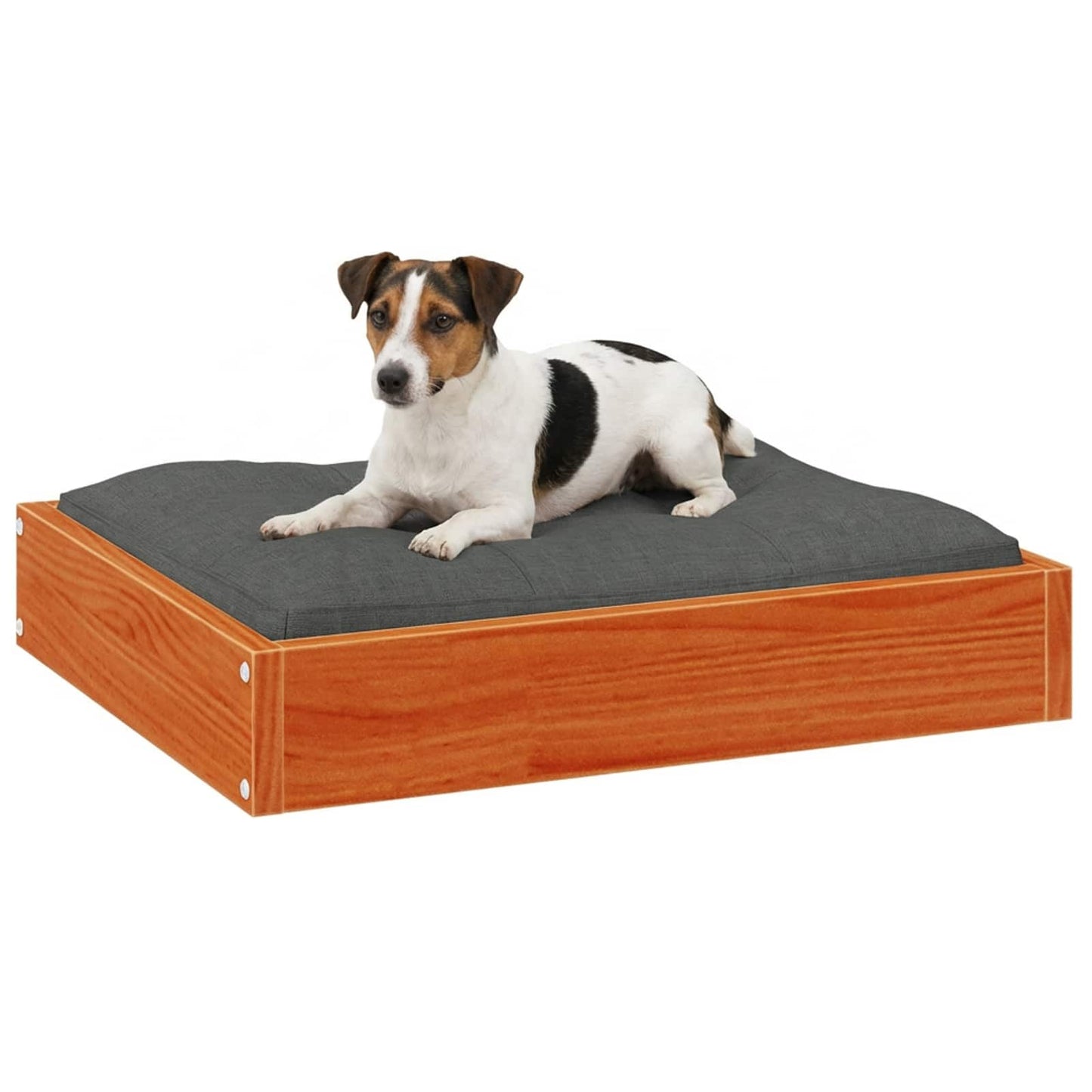 Dog Bed Wax Brown 51.5 x 44 x 9 cm Solid Pine Wood