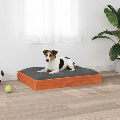 Dog Bed Wax Brown 72 x 54 x 9 cm Solid Pine Wood