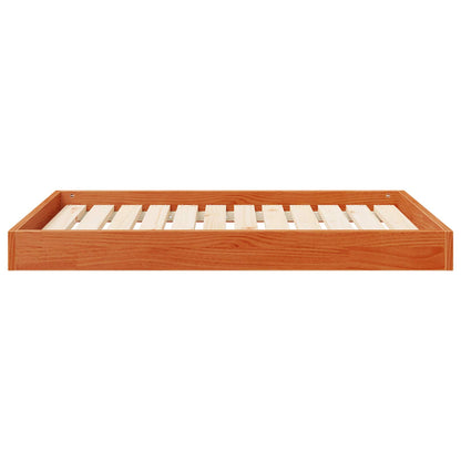 Dog Bed Wax Brown 101.5 x 74 x 9 cm Solid Pine Wood