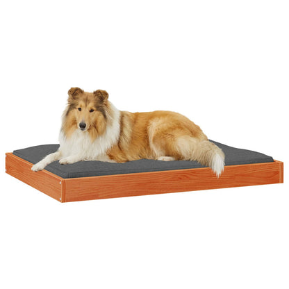 Dog Bed Wax Brown 101.5 x 74 x 9 cm Solid Pine Wood