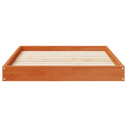 Dog Bed Wax Brown 101.5 x 74 x 9 cm Solid Pine Wood