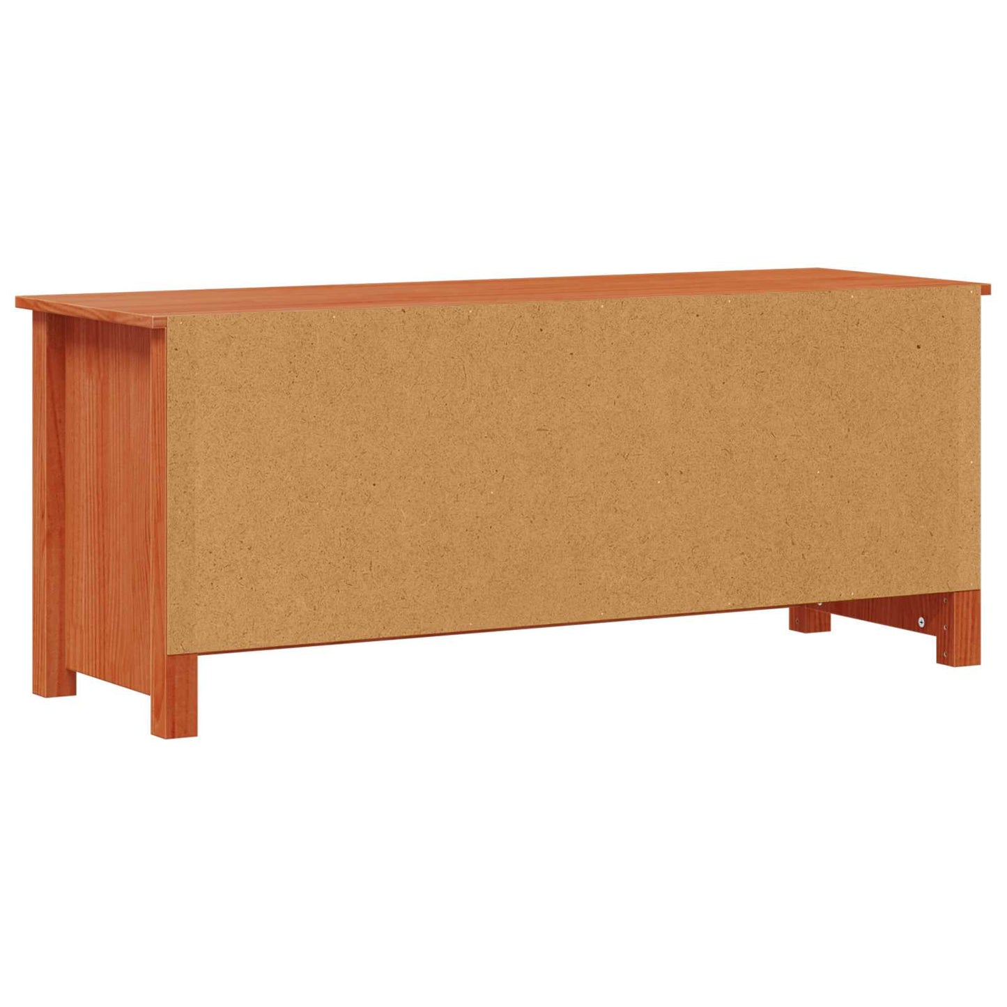 Shoe Cabinet Wax Brown 110 x 38 x 45.5 cm Solid Pine Wood