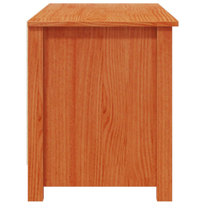 Shoe Cabinet Wax Brown 110 x 38 x 45.5 cm Solid Pine Wood