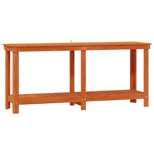 Work Bench Wax Brown 180 x 50 x 80 cm Solid Pine Wood