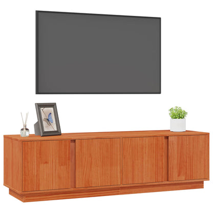 TV Cabinet Wax Brown 140 x 40 x 40 cm Solid Pine Wood