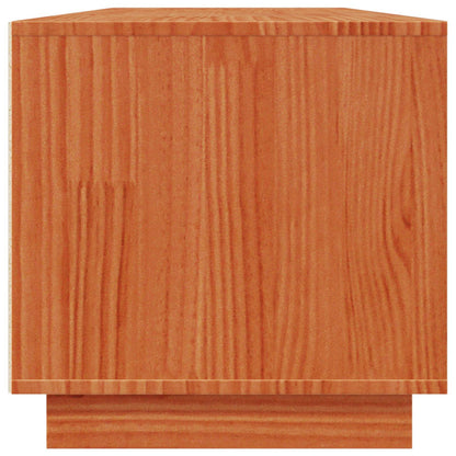 TV Cabinet Wax Brown 140 x 40 x 40 cm Solid Pine Wood