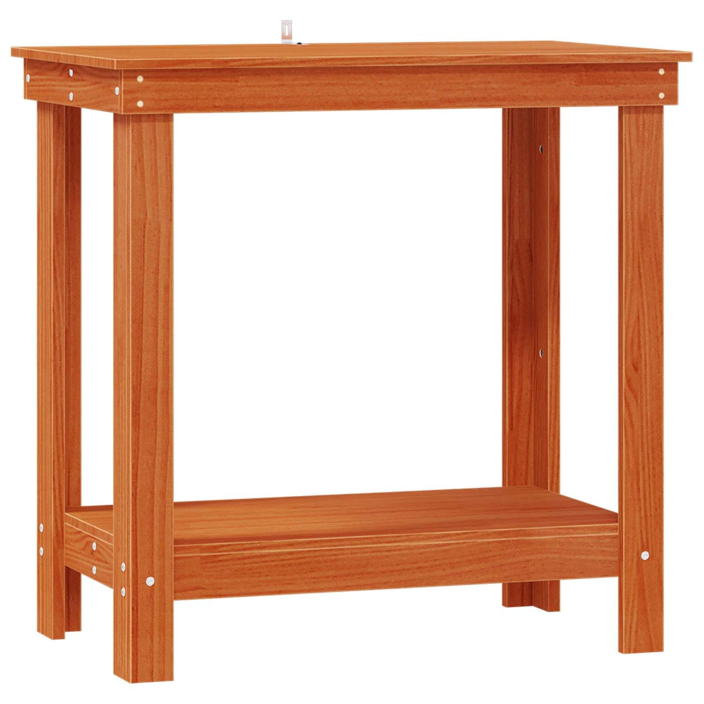 Work Bench with Shelf Wax Brown 80 x 50 x 80 cm Solid Pine Wood