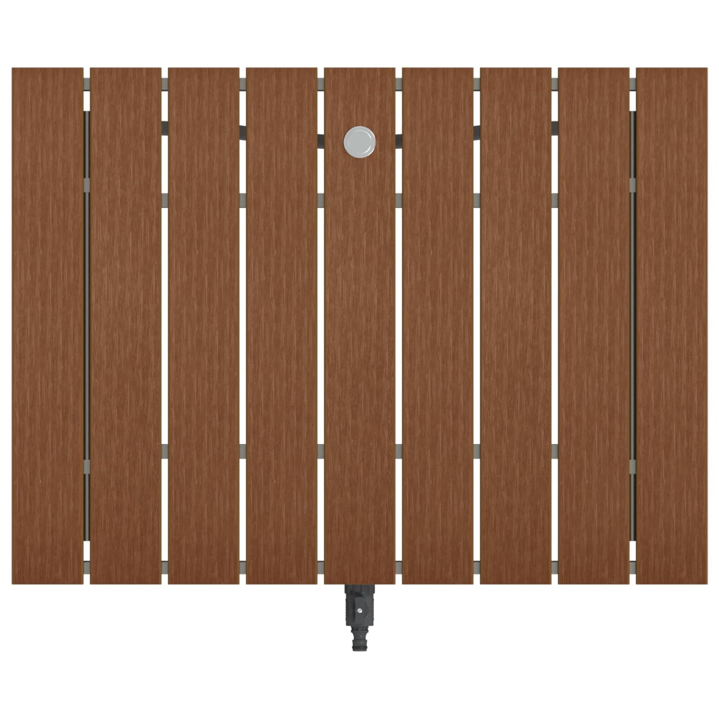 Garden Floor Shower WPC and Stainless Steel 201 Brown