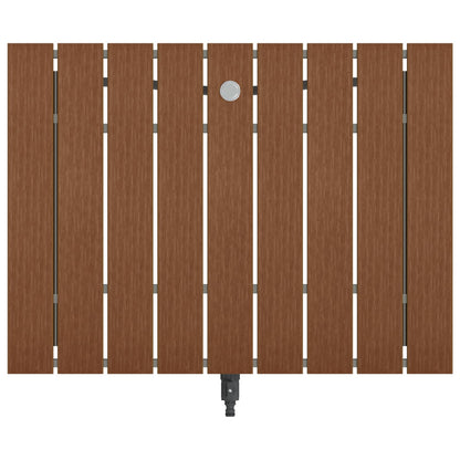 Garden Floor Shower WPC and Stainless Steel 201 Brown