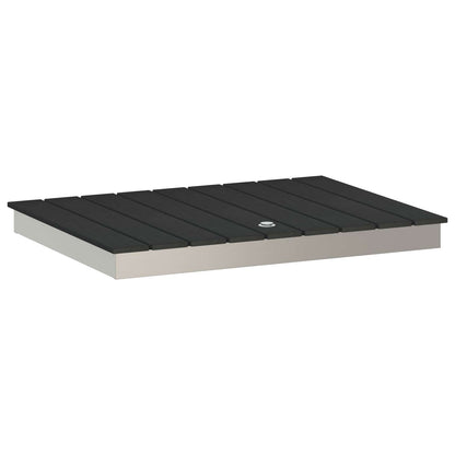Garden Floor Shower WPC and Stainless Steel 201 Anthracite