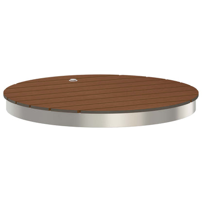 Garden Floor Shower WPC and Stainless Steel 201 Brown